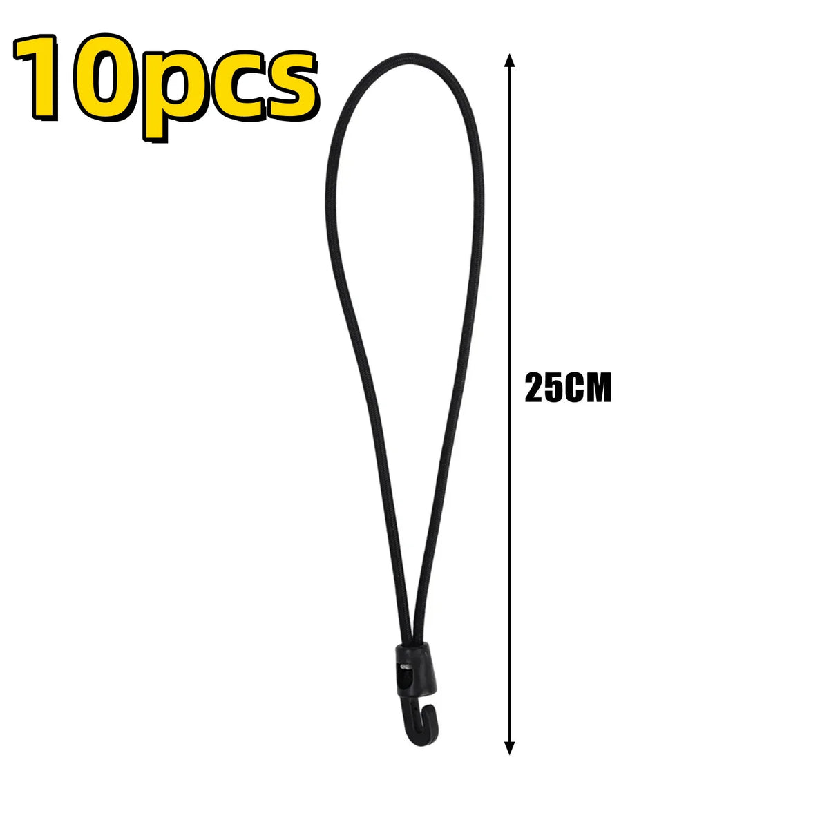 10/50/100Pcs Bungee Cord with Hooks High Elasticity Expander with Hooks Rubber Tensioner with Hooks for Camping Tarpaulin