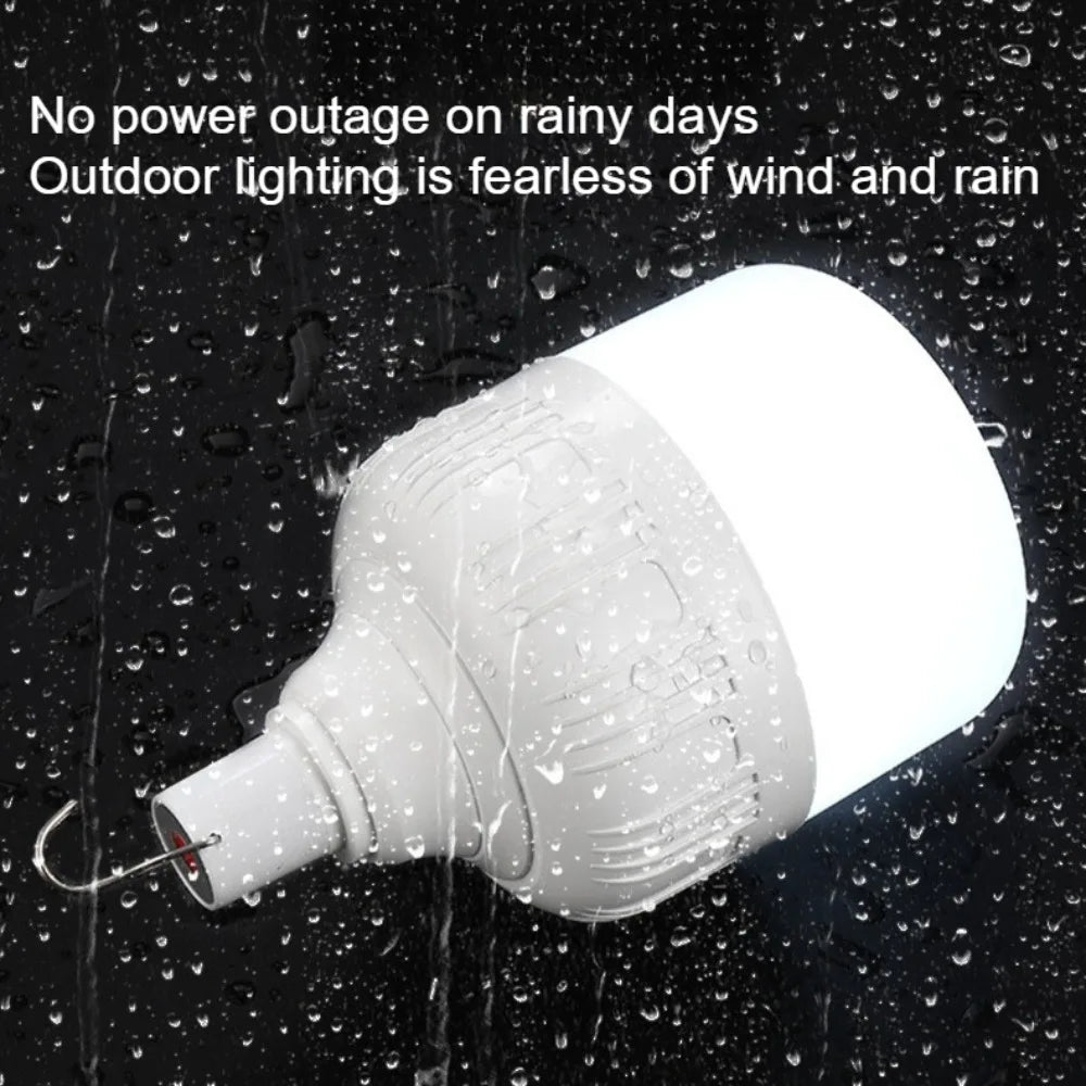 Portable Outdoor BBQ Camping Lights USB Rechargeable lamp LED Emergency Bulb Hook High Power Tents Lantern Night Lights Bulb