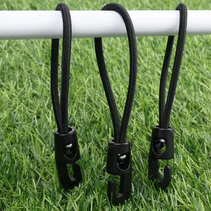 10/50/100Pcs Bungee Cord with Hooks High Elasticity Expander with Hooks Rubber Tensioner with Hooks for Camping Tarpaulin