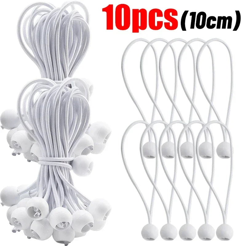 Outdoor Elastic Ball Rope Bungee Cords Portable Tent Fixing Tarpaulin Awning Canopy Heavy Duty Tarp Tie Down Tent Accessories